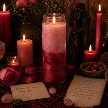 Load image into Gallery viewer, Come to Me Palm Wax Fixed Candle (Love, Attraction, Romance, Sex)