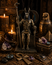 Load image into Gallery viewer, God Anubis Sitting on a Throne (Guardian, Protection, Funeral, Divination)