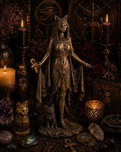 Load image into Gallery viewer, Bastet Egyptian Goddess (Joy, Cats, Dance, Protection, Music)
