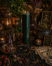 Load image into Gallery viewer, 7 Day Pullout Novenas W/ Glass Candle Holder
