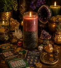 Load image into Gallery viewer, Gambler’s Palm Wax Fixed Candle ( Hit, Hit Pega, Fortune, Luck, Games of Chance)

