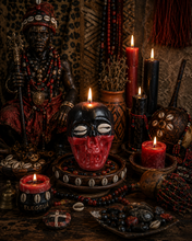 Load image into Gallery viewer, Elegua Skull Candle (Honor Elegua, Papa Legba, Lucero)
