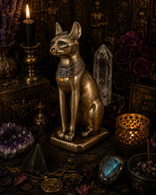 Load image into Gallery viewer, Bastet Goddess Statue (Joy, Cats, Dance, Protection, Music)
