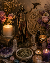 Load image into Gallery viewer, Morrigan Goddess Statue (Battle, War, Death, Birth, Fate, Victory, Phantom Queen)
