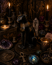 Load image into Gallery viewer, Bastet Goddess Statue (Joy, Cats, Protection, Love, Dance, Music)
