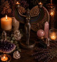 Load image into Gallery viewer, Isis Candelabra Statue Goddess
