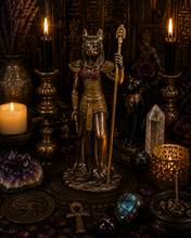 Load image into Gallery viewer, Bastet Goddess Statue (Joy, Cats, Dance, Protection, Music)
