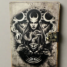 Load image into Gallery viewer, Hecate Leather Journal (Book of Shadows, Hekate, Goddess, Spell Book)
