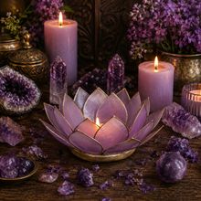 Load image into Gallery viewer, Gemstone Capiz Lotus - Amethyst
