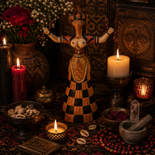 Load image into Gallery viewer, Cretan Snake Goddess (Refinement, Innocence, Sensitivity, Harmony, Intelligence, Sensuality)
