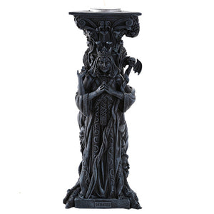 Maid, Mother, Crone Candle Holder (Triple Goddess, Feminine Cycle of Life) 2 Colors or Sets of 2 to Choose From