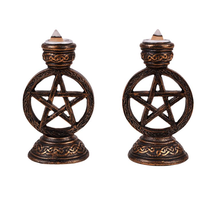 Pentagram Candleholders, Set of 2