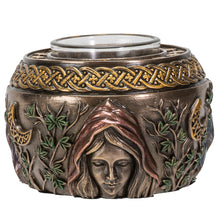 Load image into Gallery viewer, Mother, Maid, Crone Votive Holder, Triple Goddess (Feminine Energy, Female Life Cycle, Mystery, Psychic Ability)
