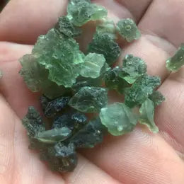 Moldavite Pieces 3/8" .5-1 gram (Higher Vibration, Manifestation, Healing, Cleansing)