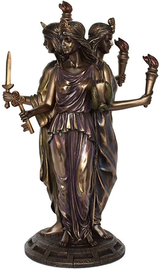 Hecate, Greek Goddess of Magic (Home and Family Protection, Crossroads, Moon, Witchcraft) Comes in 2 Sizes.