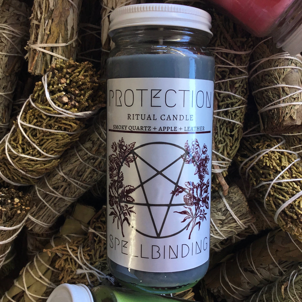 Protection Ritual Candle (Banish Negativity, Protection, Safety, Peace, Power, Removes Negativity)