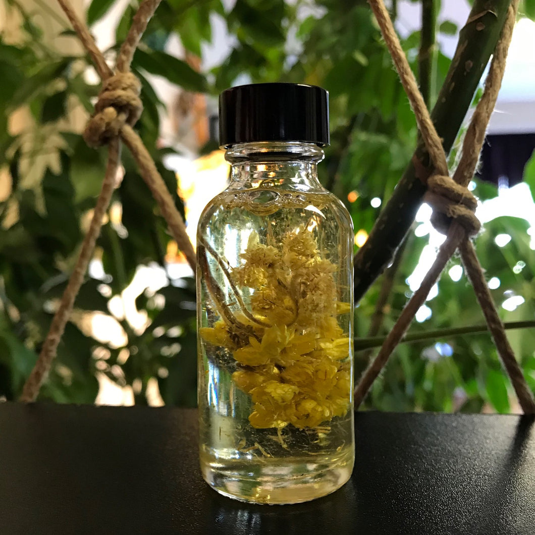 Life Everlasting Flower, Heliochrysum Herbal Oil (Acceptance, Forgiveness, Emotional Healing, Ancestral Work, Psychic Powers, Health)
