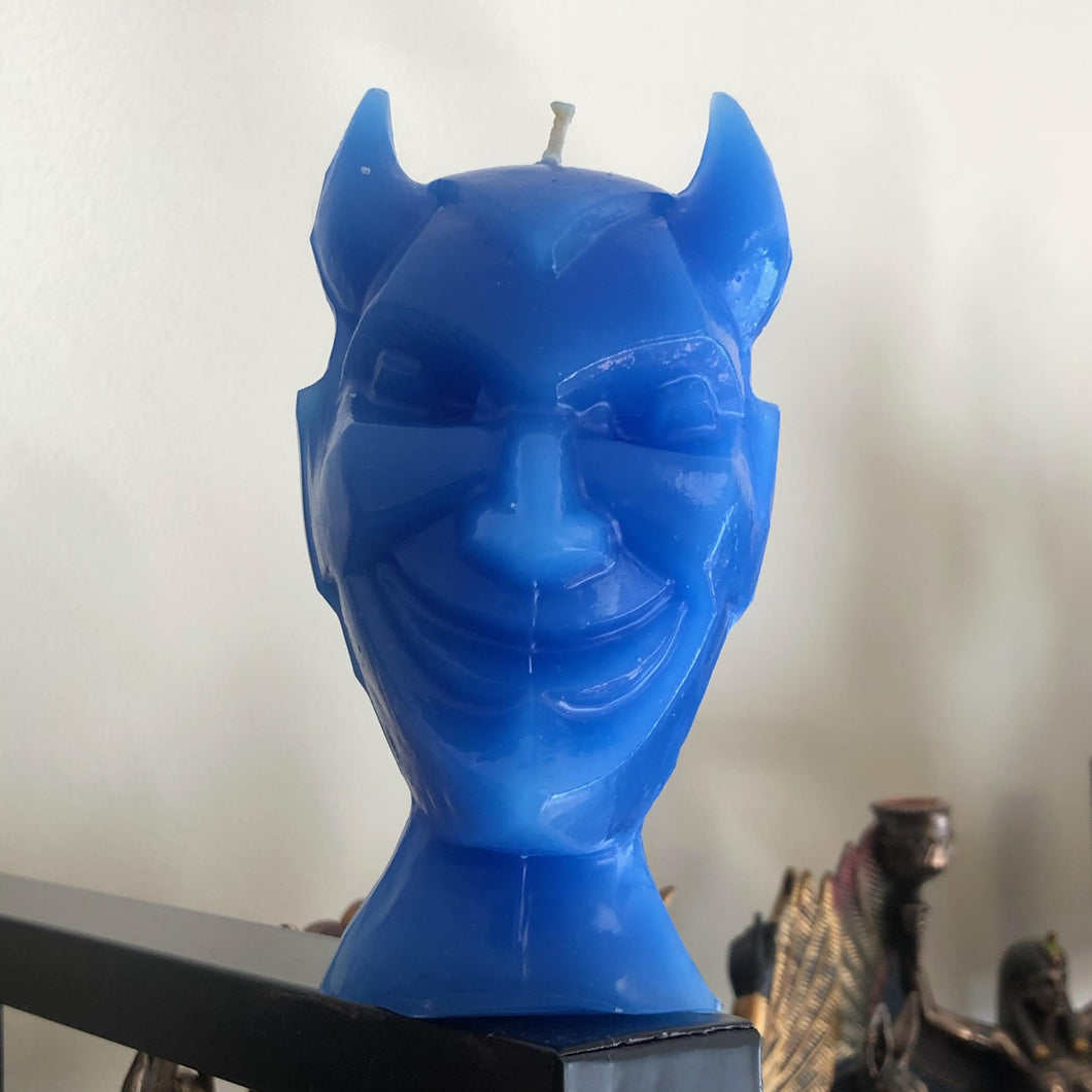 Blue Devil Candle (Soothes Tempers, Calms Overzealous Sexual Appetites, Stops Infidelity, Peace Mind)