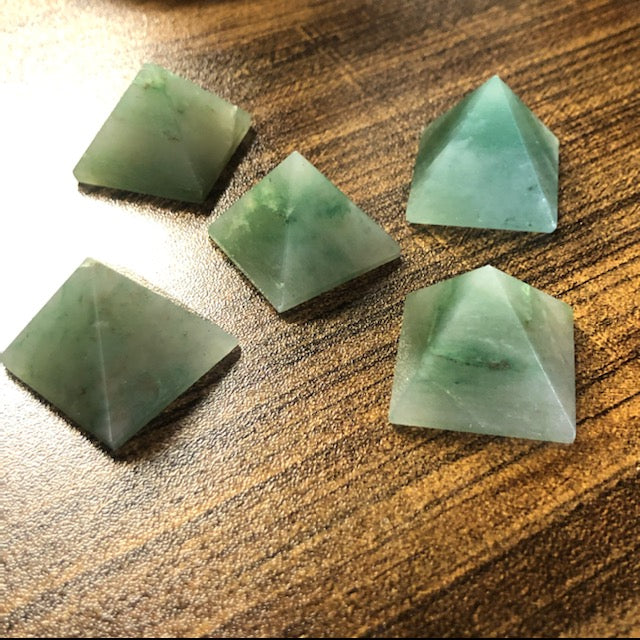 Aventurine Pyramids (Opportunity, Luck, Wealth, Prosperity, Release Old Patterns)