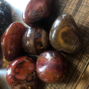 Sardonyx Palmstone (Strength, Protection, Courage, Happiness, Stability to Marriage and Partnerships)