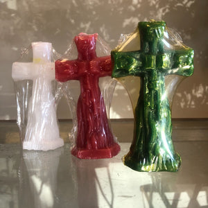 Crucifix Candles (4 Colors to Choose From)