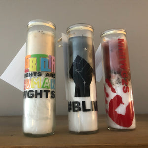 Honoring the Rights Candles! (LBGTQ, MMIW, BLM)