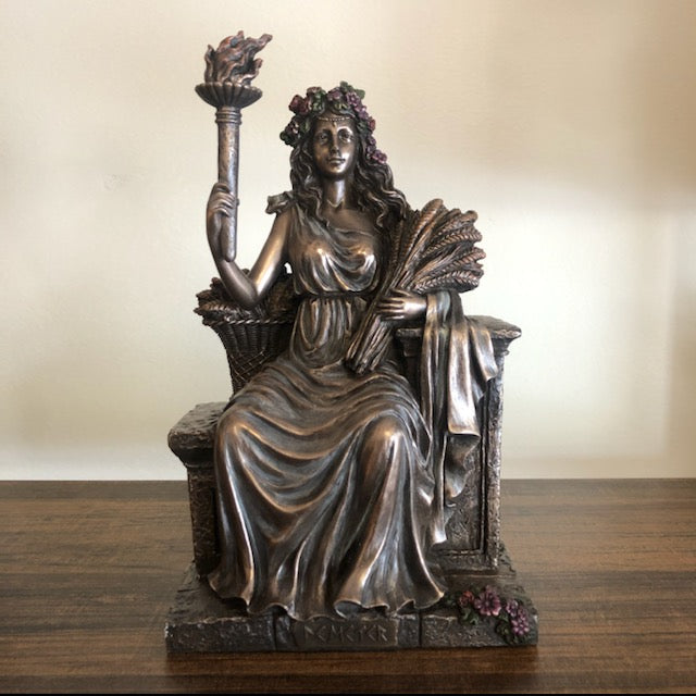Demeter Goddess Statue (Harvest, Agriculture, Fertility, Four Seasons)