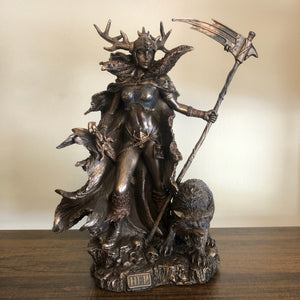 Hel Goddess Statue (Norse, Truth, Queen of the Dead, Underworld)