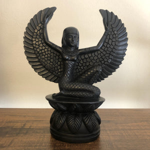 Black Isis Winged Statue (Mother, Magic, Manifestation, Love, Spirituality)