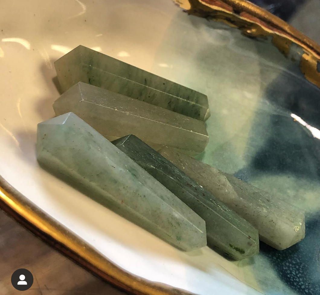Aventurine Double Terminated Wand (Opportunity, Wealth, Luck, Release Old Patterns)