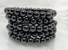 Load image into Gallery viewer, Hematite Gemstone Bracelet (Memory, Clarity, Reach Goals, Grounding, Focus, Balance, Removes Negativity)
