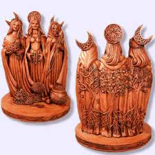 Triple Goddess Statue (Cycles of the Moon, Feminine Power)