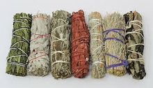 Load image into Gallery viewer, White Sage Smudges (20 Varieties to Choose From) Approx. 4&quot;
